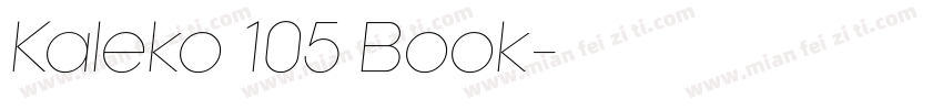 Kaleko 105 Book字体转换